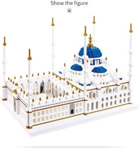 KLMEi Micro Mini Blocks Blue Mosque Model Building Set 6850 Pieces Mini Bricks Toy - 02