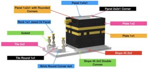 Makkah Kaaba Bricks Building Toy Set Including 93 Steps Instruction Islamic Home Decor Islamic Education - 02
