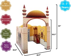 My Portable Cardboard Playhouse Masjid for Muslim Kids-Educational Interactive Toy for Learning Islam - 03