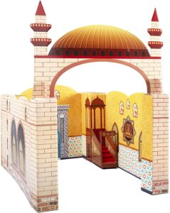 My Portable Cardboard Playhouse Masjid for Muslim Kids-Educational Interactive Toy for Learning Islam